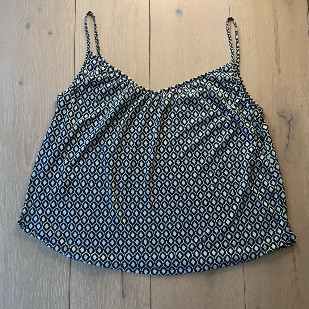 H&M Geometric Black and White Tank Top Size L - Picture 2 of 6